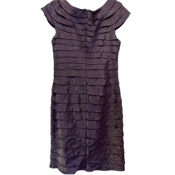 LONDON TIMES Formal Dress Knee Length, Purple with a glow, Size 10 - Picture 2 of 5